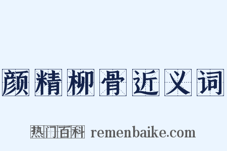 颜精柳骨近义词是什么意思的图片